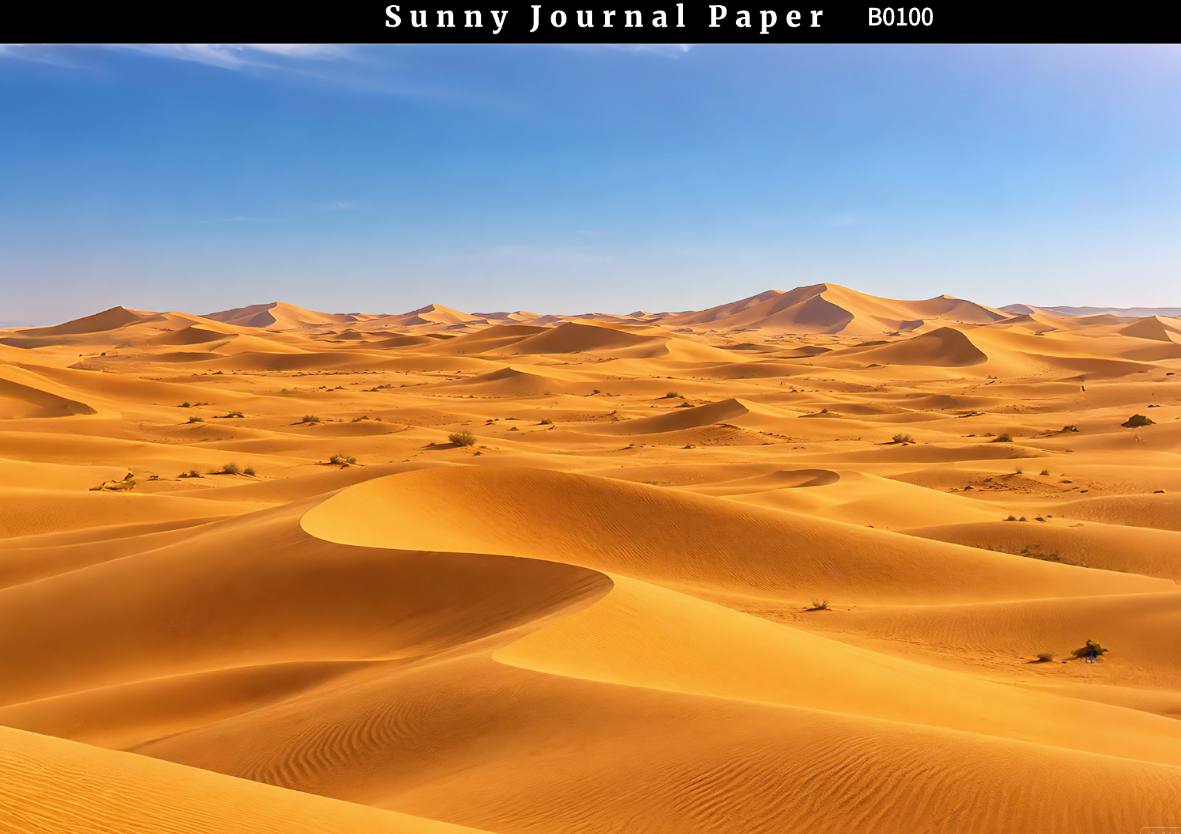 B0100--Desert Landscape  A5 paper 15pcs no repeat