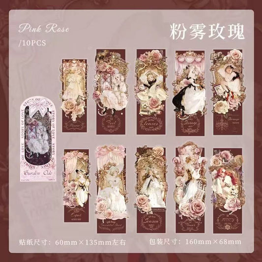 Vintage Sweet Girls PET Stickers 10 Sheets Per Pack