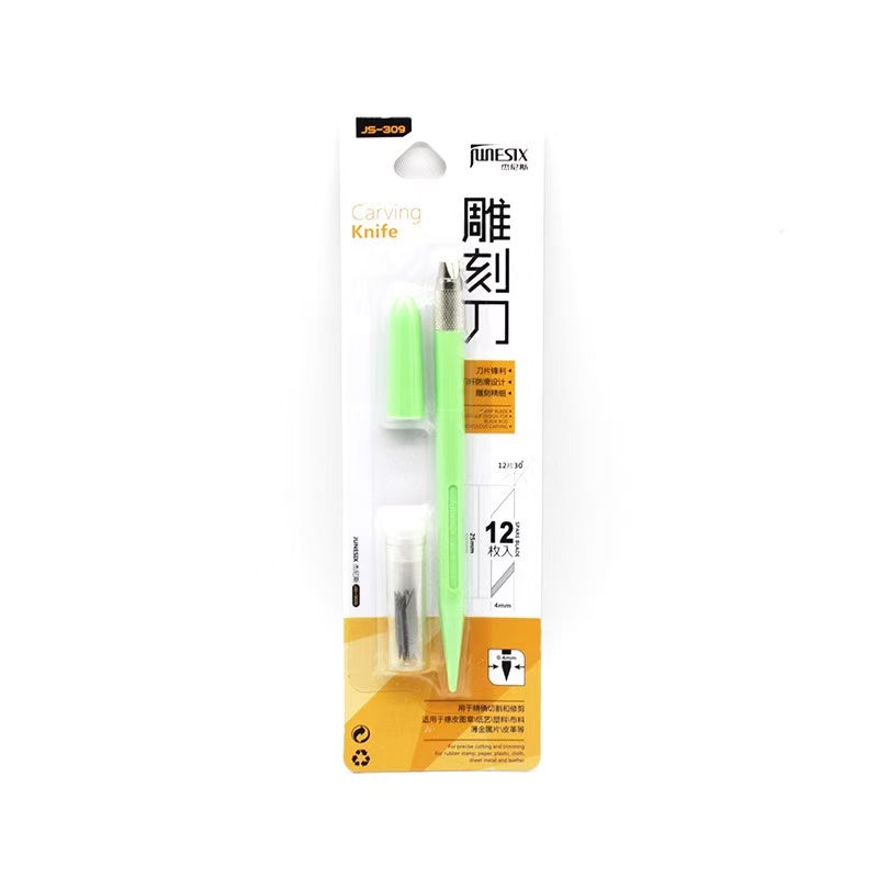 Colorful Craft Cutting Pen Knife with 12 replacements