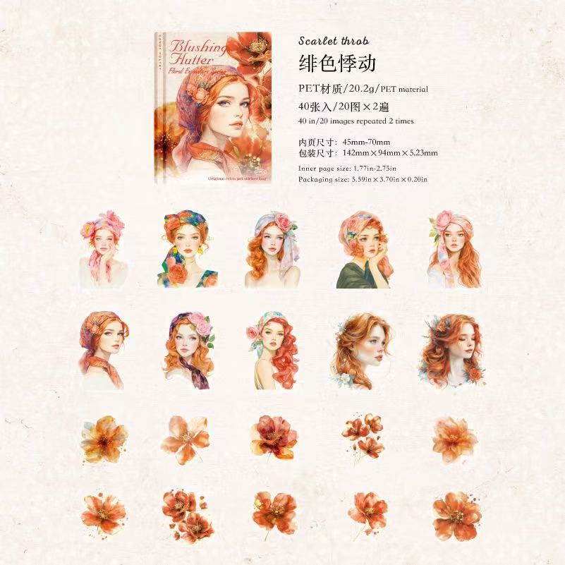 Winter Girls PET Stickers 40 Sheets Per Pack