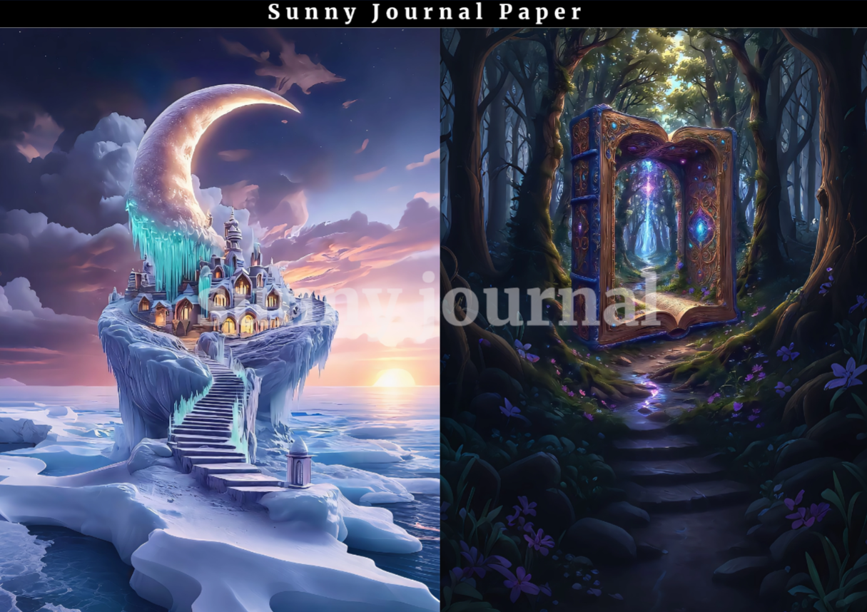 B0046-Magic Background A5 paper 10pcs no repeat