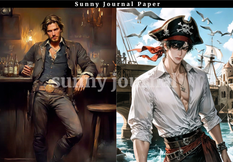 B0038-Spicy men 20 images A5 paper no repeat