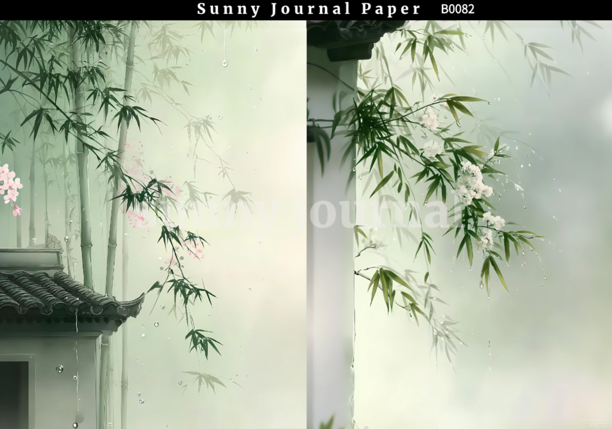 B0082-Only Green Summer Vibe Traditional A5 paper 10pcs no repeat