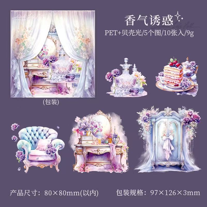 Home Decor PET Stickers 10 Sheets Per Pack