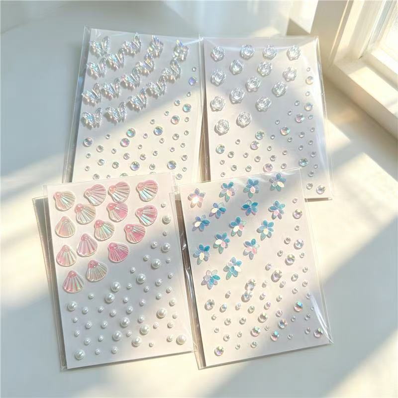 GraIridescent Holographic Acrylic Gem 3D Stickers
