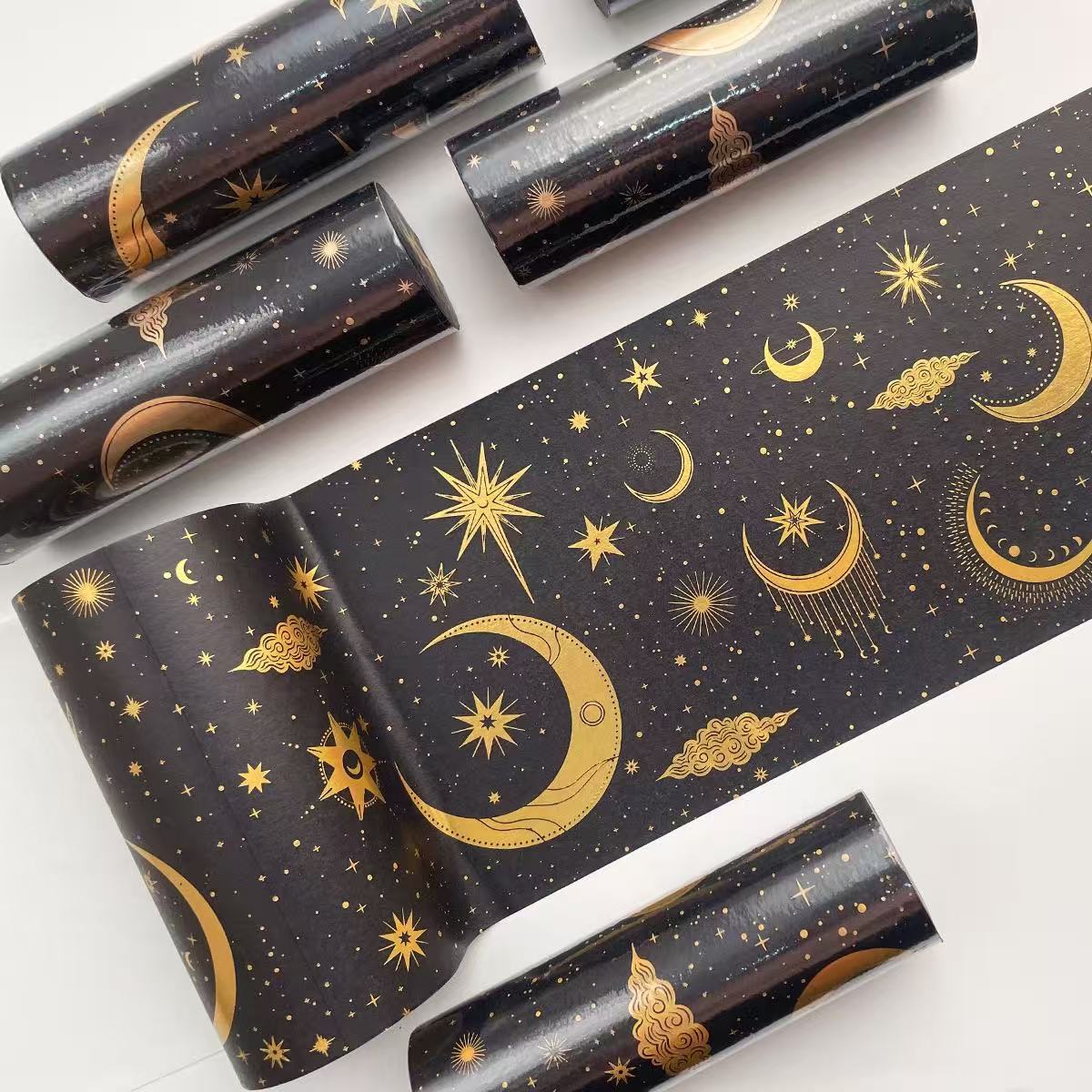 Washi Tape Zodiac Girl Iridescent Hot Foil Starry Sky with Release Liner Big Size 12*3.8CM