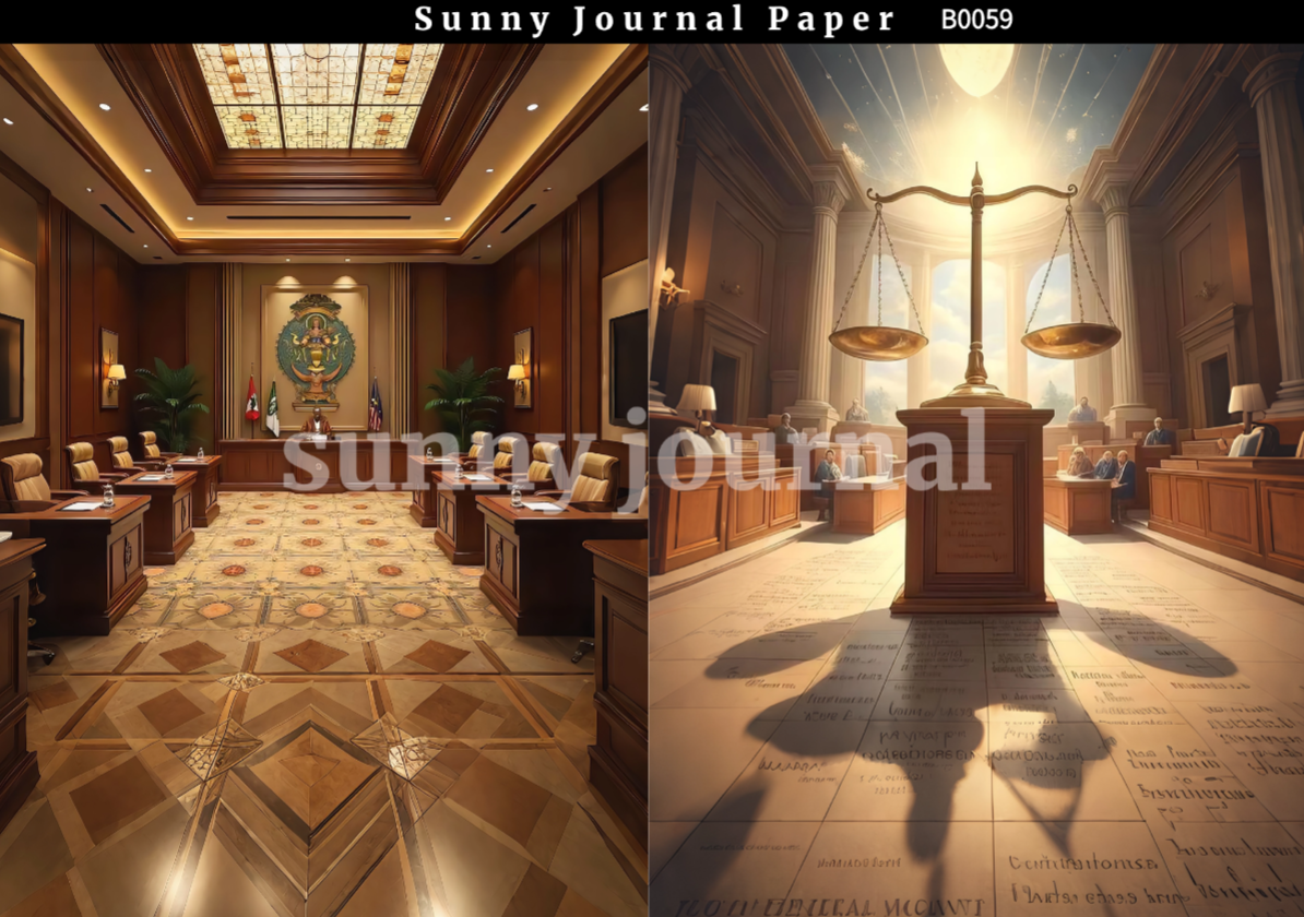 B0059-Court & School Background Paper A5 paper 10pcs no repeat