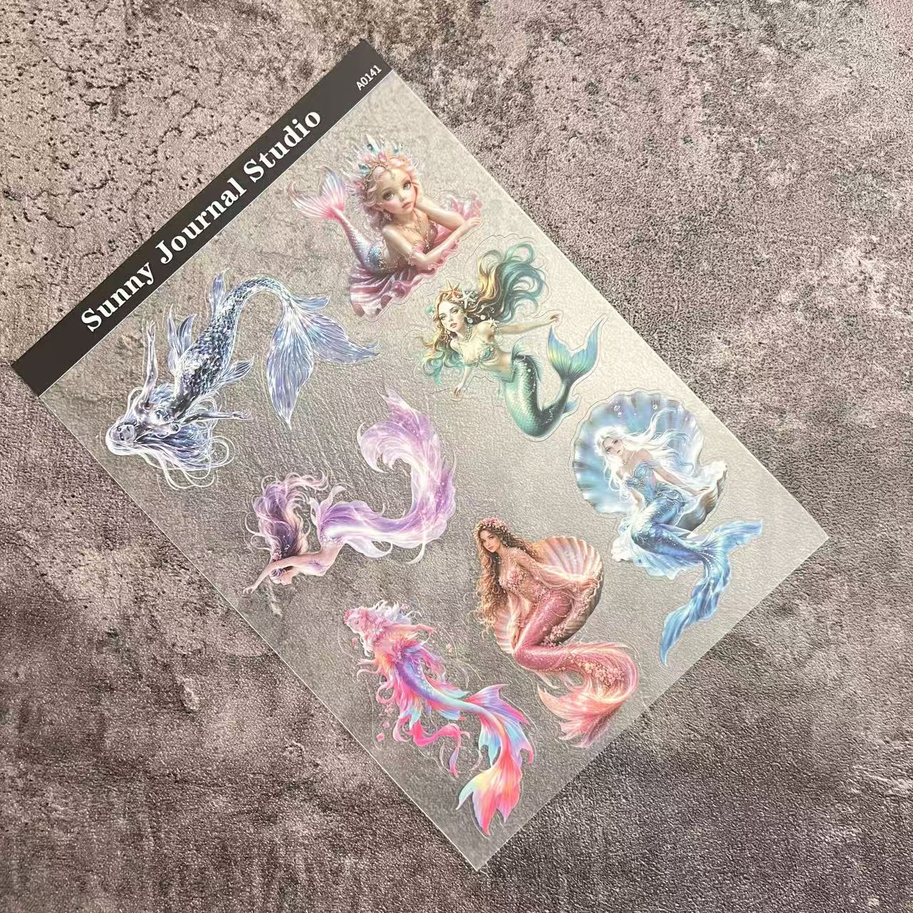 A0141--Memaid PET Sticker 1 Pcs A5 Size