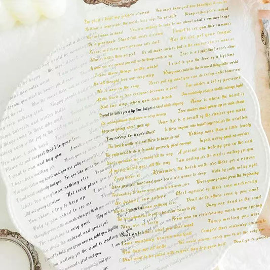 Golden and Silver Quote PET Stickers 4 Sheets Per Pack