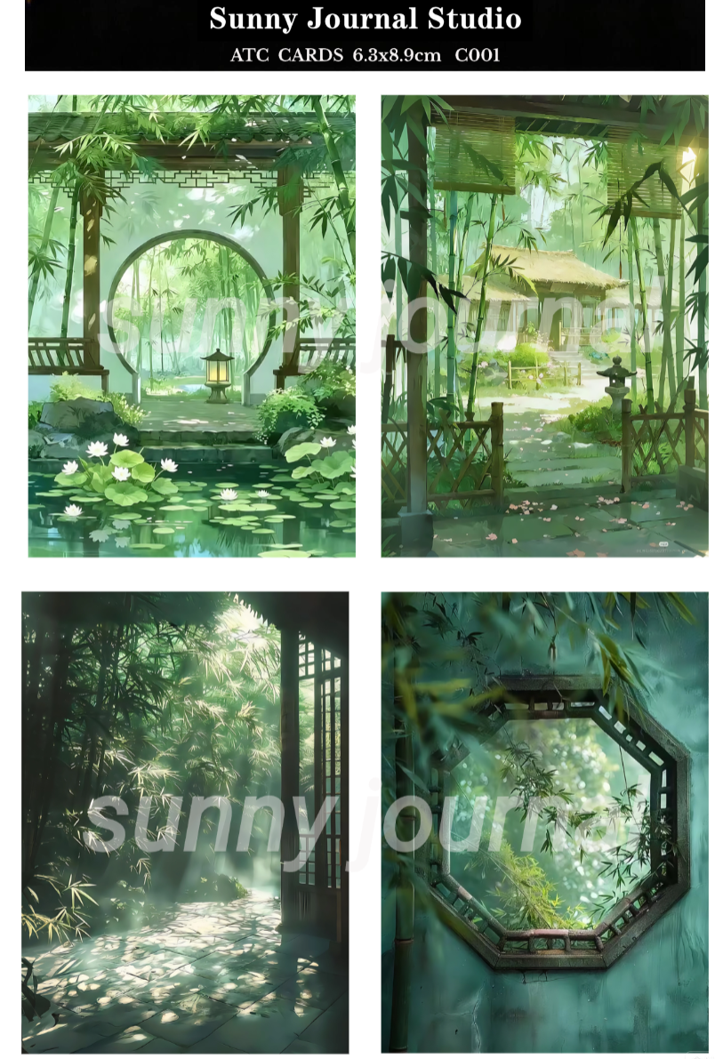 C001-Traditonal ATC Card 20 iamges/5pcs 300GSM Paper Card / Self-cut Required
