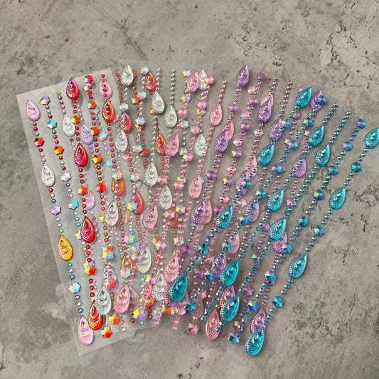 Connected Strip Water Drop 3D Stickers