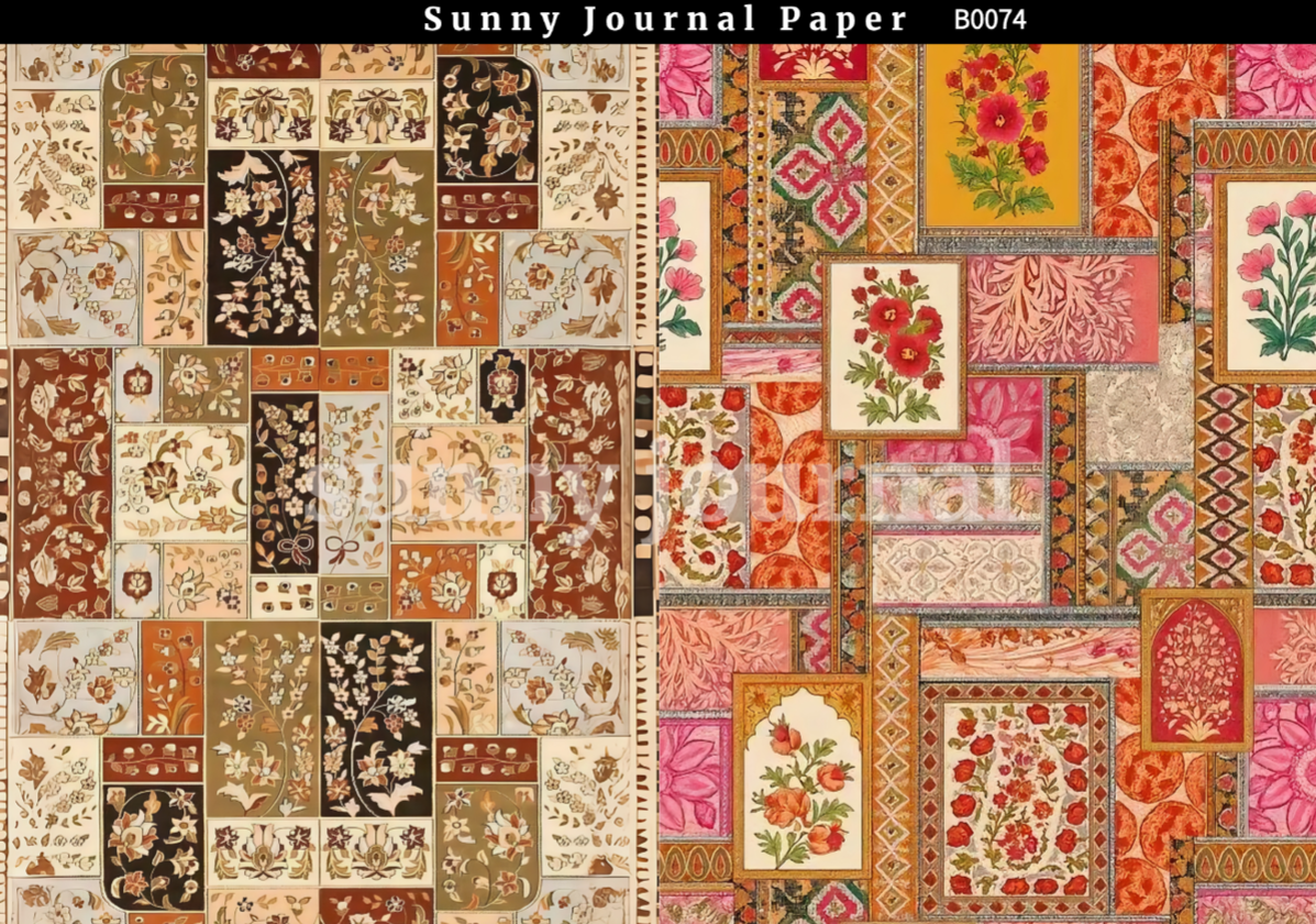 B0074-Boho Style Paper A5 paper 10pcs no repeat