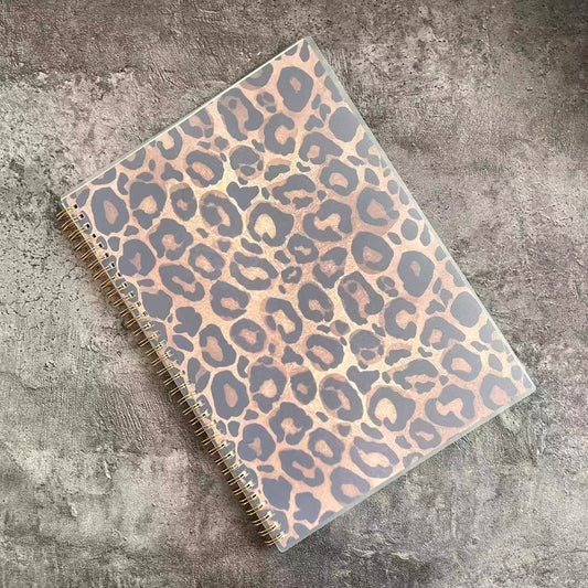 Brown Leopard A4 Release Paper Books Closed Iron Ring Binder  (50 PCS)
