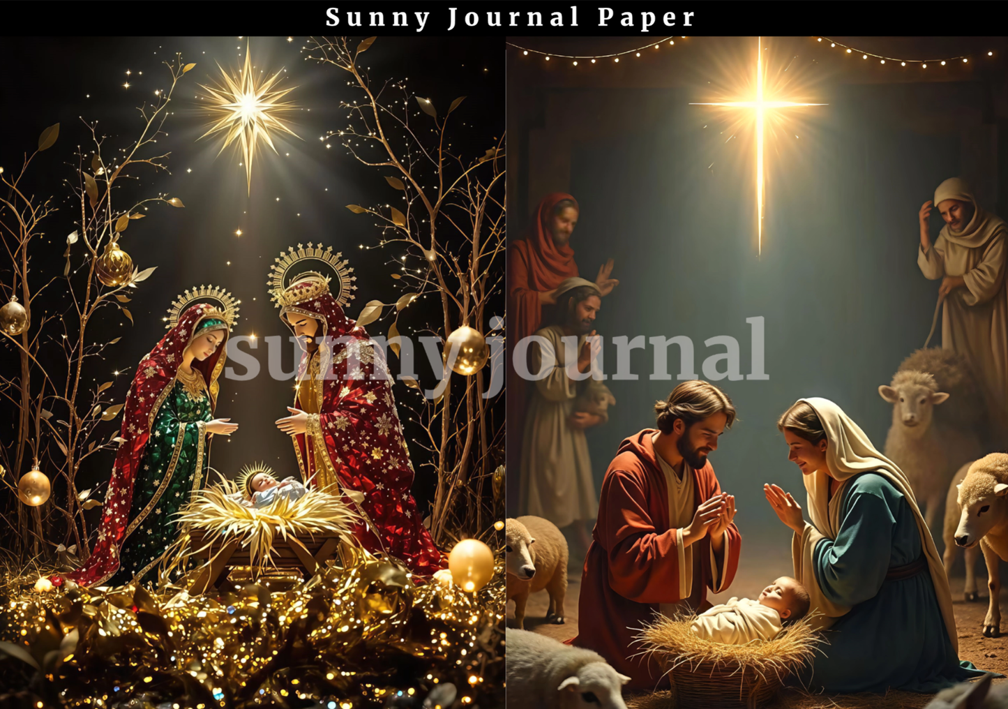 B0031-Holy Christmas 20 images A5 paper no repeat