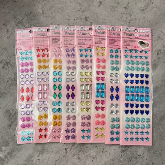 Colorful Gems 3D Stickers