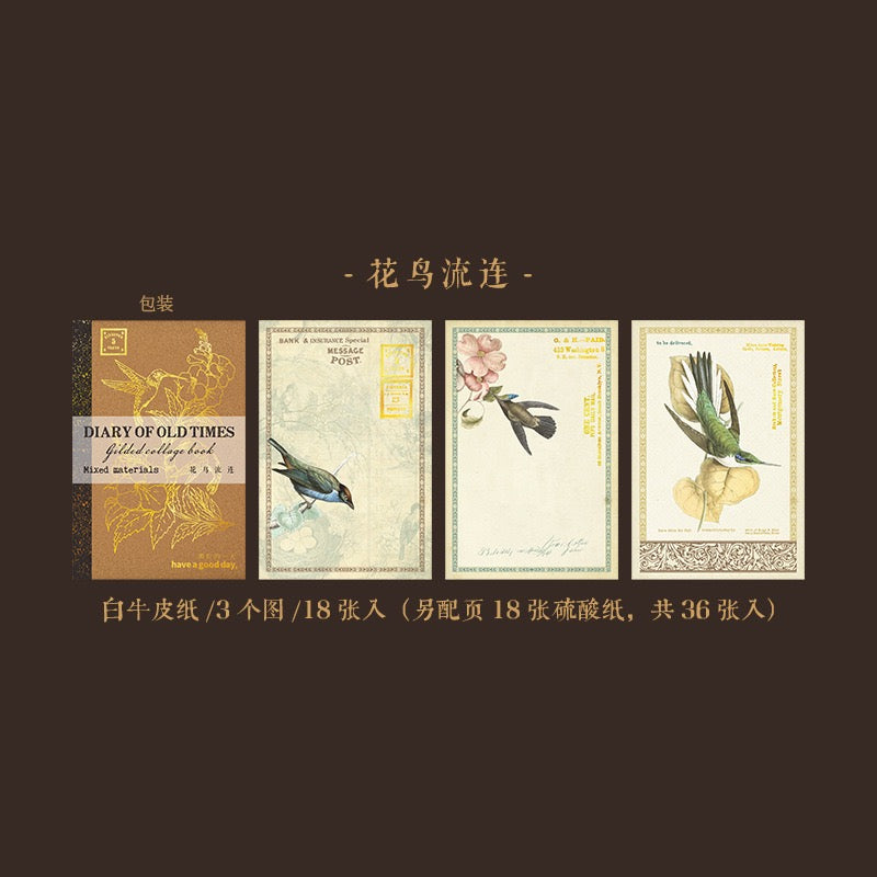 Gold‑Foil Journal Scrapbook Paper 36 Sheets Per Pack