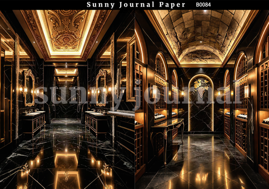 B0084-Luxury Interior Background A5 paper 10pcs no repeat
