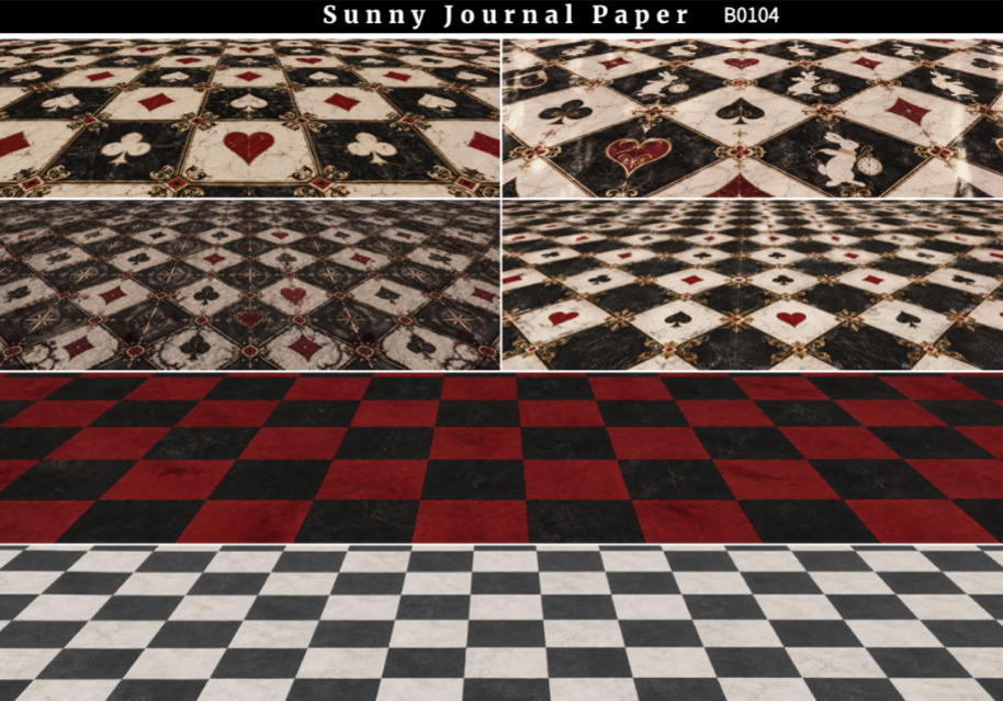 B0104--Multi-Size Ground Horizontal A5 paper 10pcs no repeat
