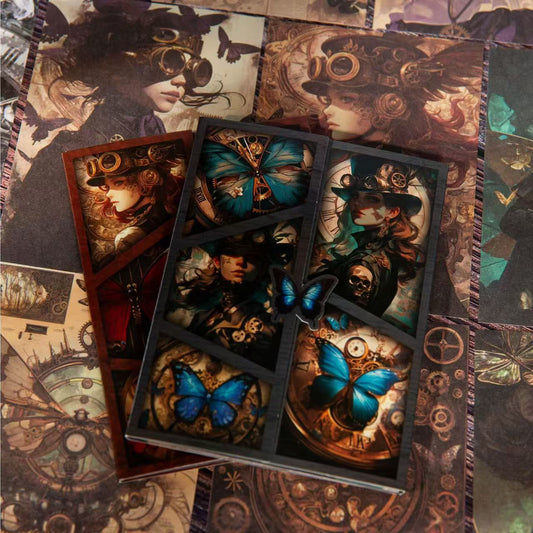 Steampunk Butterfly Journal Paper 30 Sheets Per Pack