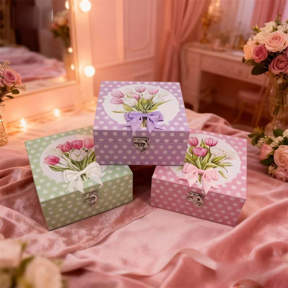 D0016 Tulips Flower Wooden Box