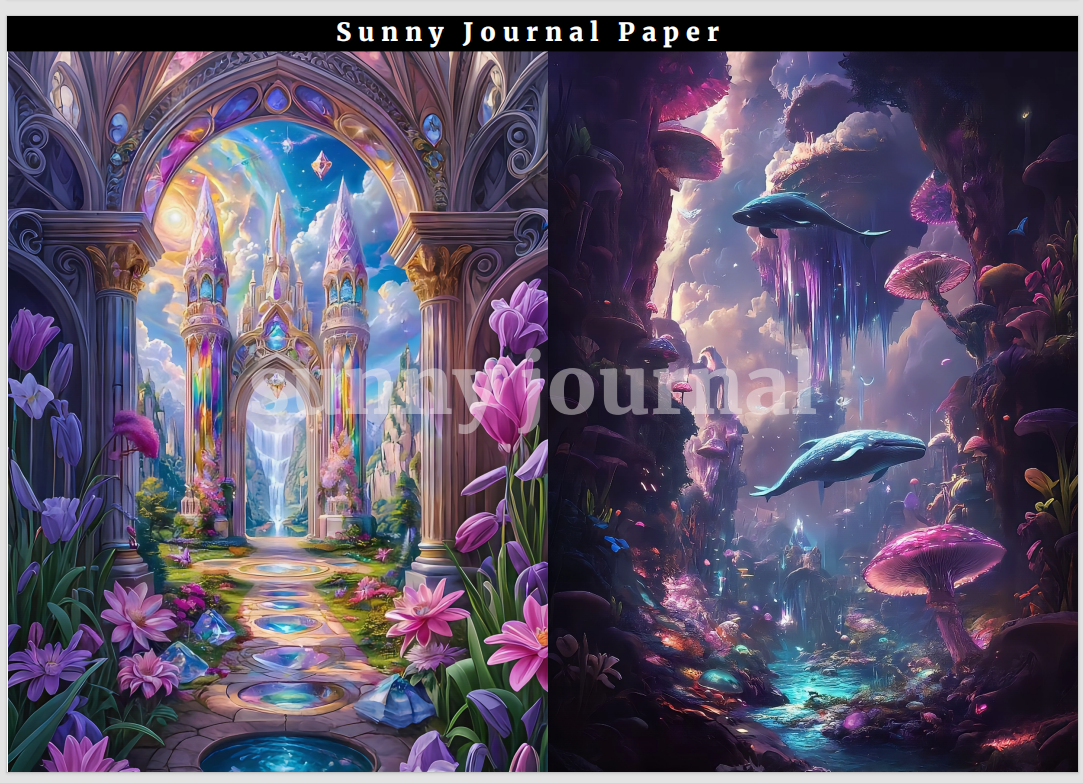 B0001-Fantasy A5 Paper 10 pcs no repeat