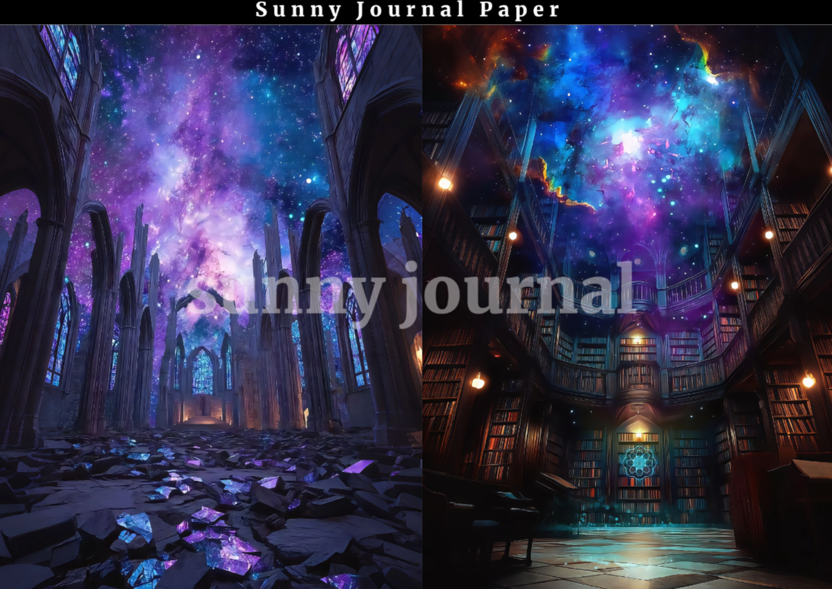 B0046-Magic Background A5 paper 10pcs no repeat