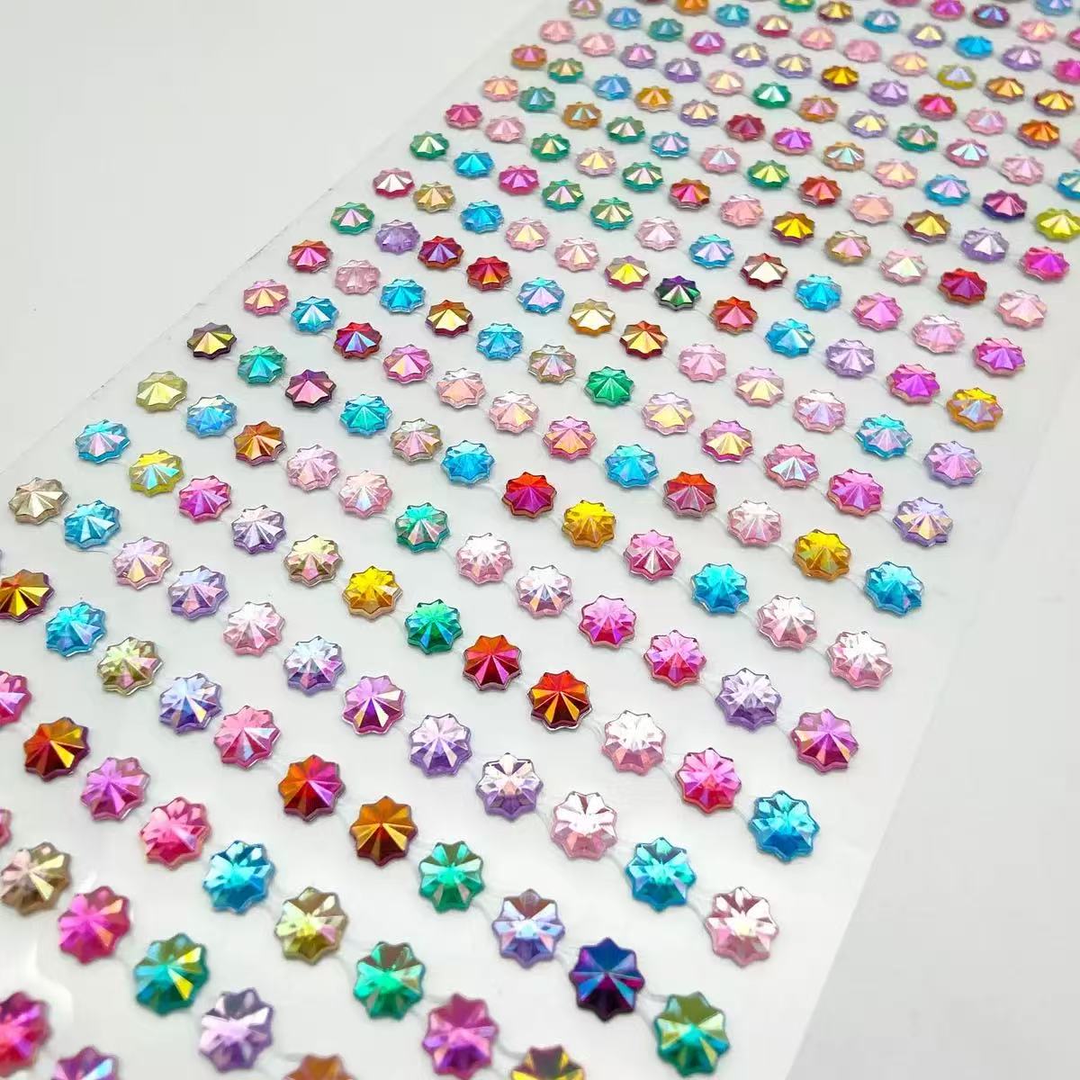 Connected Strip Snow flake 3D Stickers