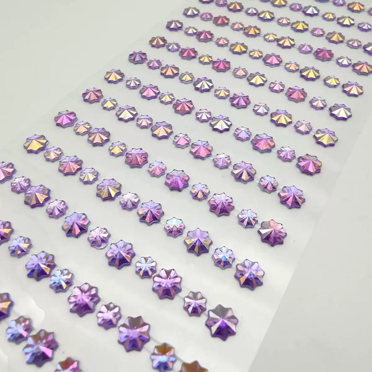 Connected Strip Snow flake 3D Stickers