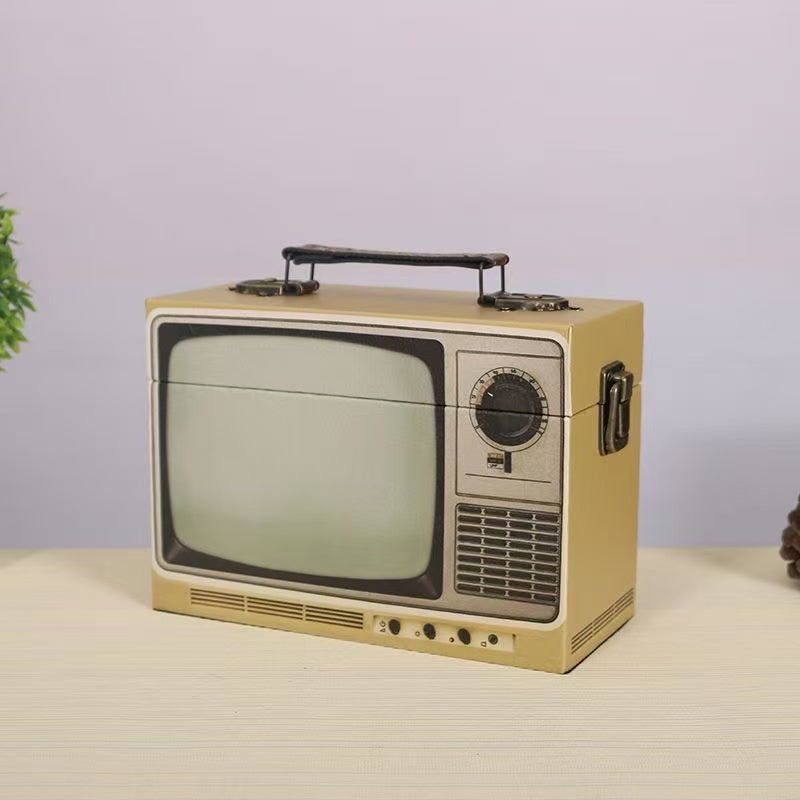 D0023 TV Radio Wooden Tape Boom Box