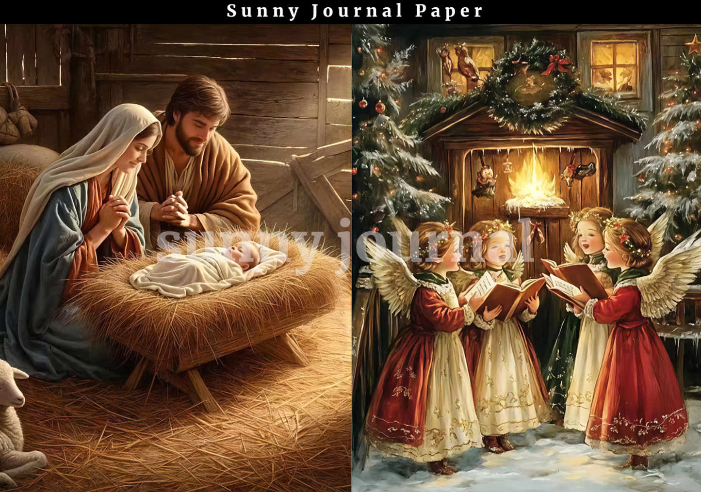 B0031-Holy Christmas 20 images A5 paper no repeat