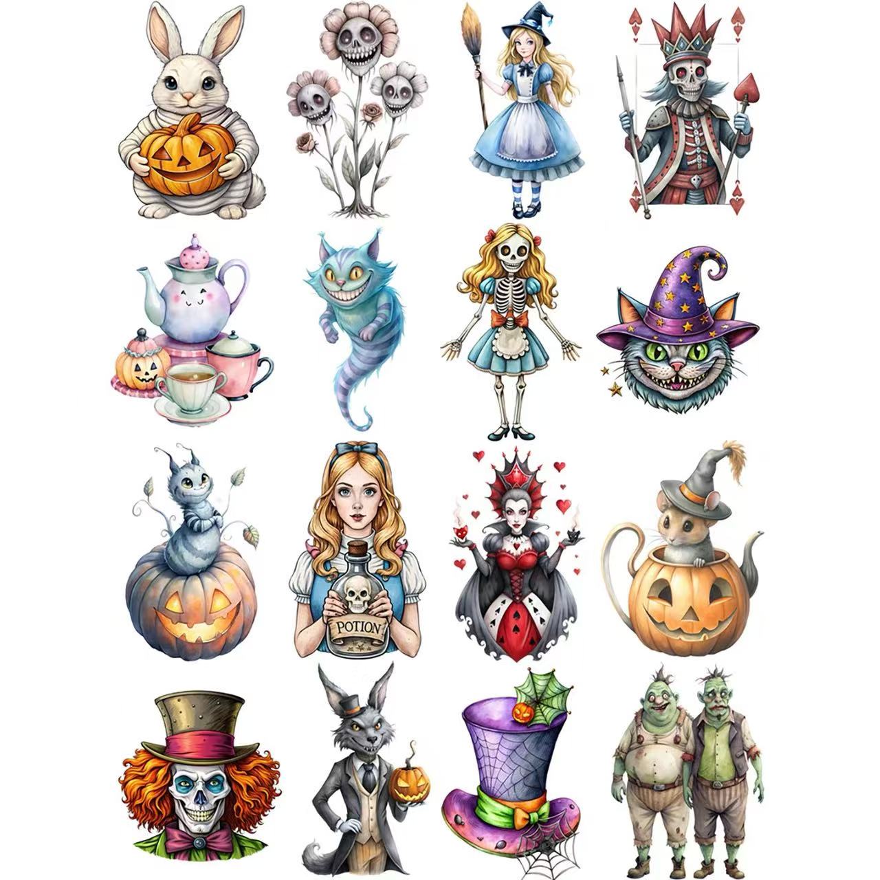 Alice in Wonderland Sticker Packs 11 designs