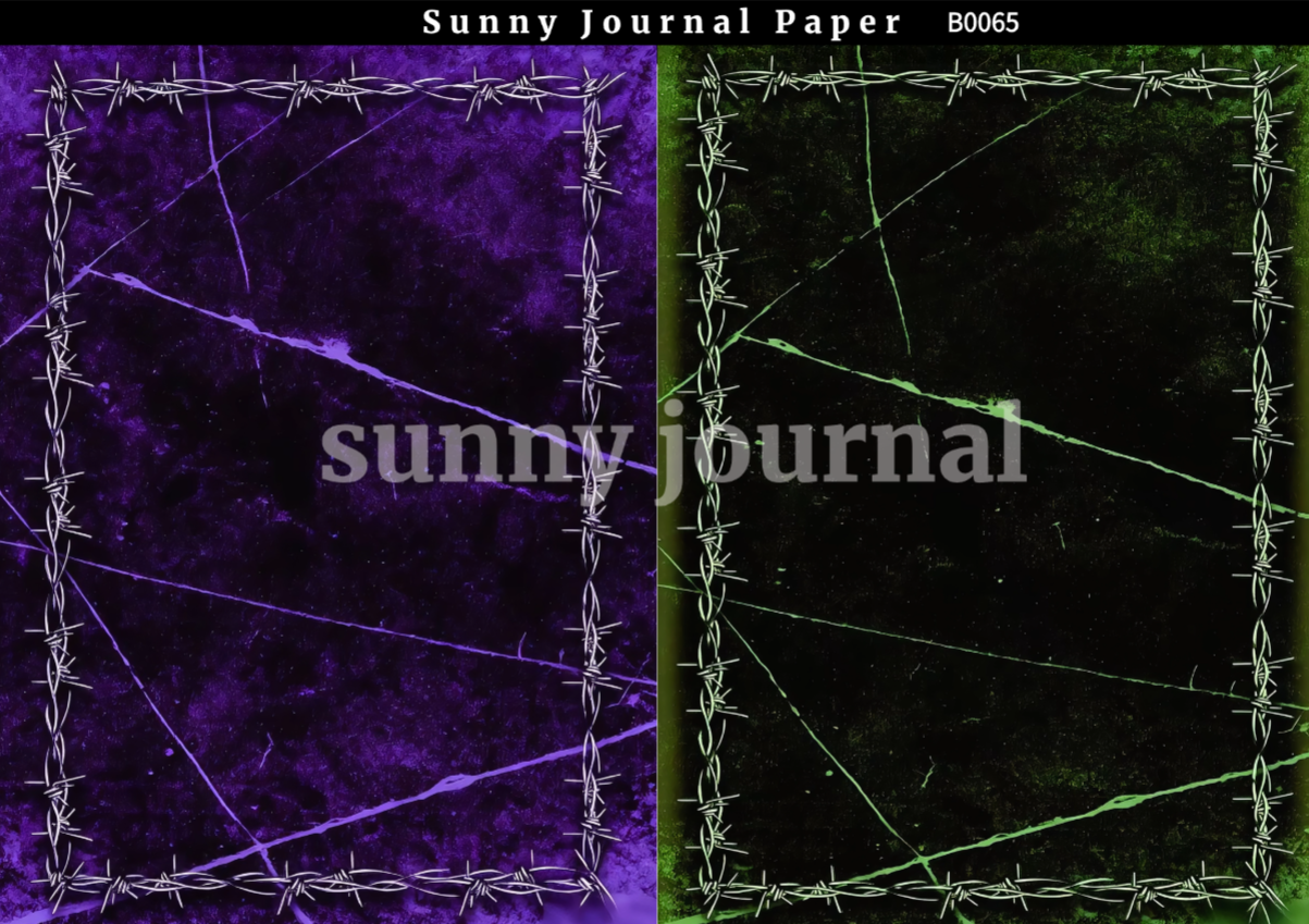B0065-Gothic Dark Paper A5 paper 10pcs no repeat
