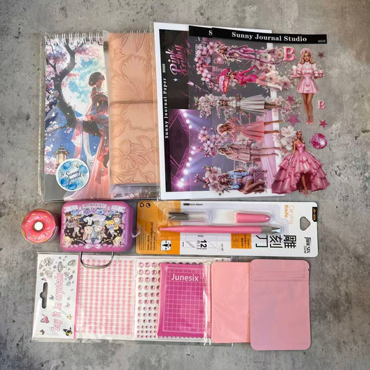 Sunny Pick-Pink Bundle（Beginner Starter Kit for Journaling）