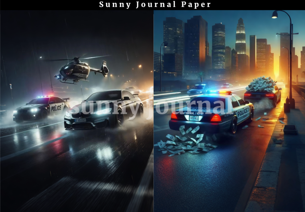 B0051-Crime Scene Detective Style A5 paper 10pcs no repeat