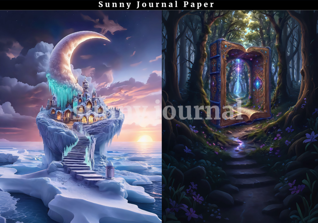 B0046-Magic Background A5 paper 10pcs no repeat