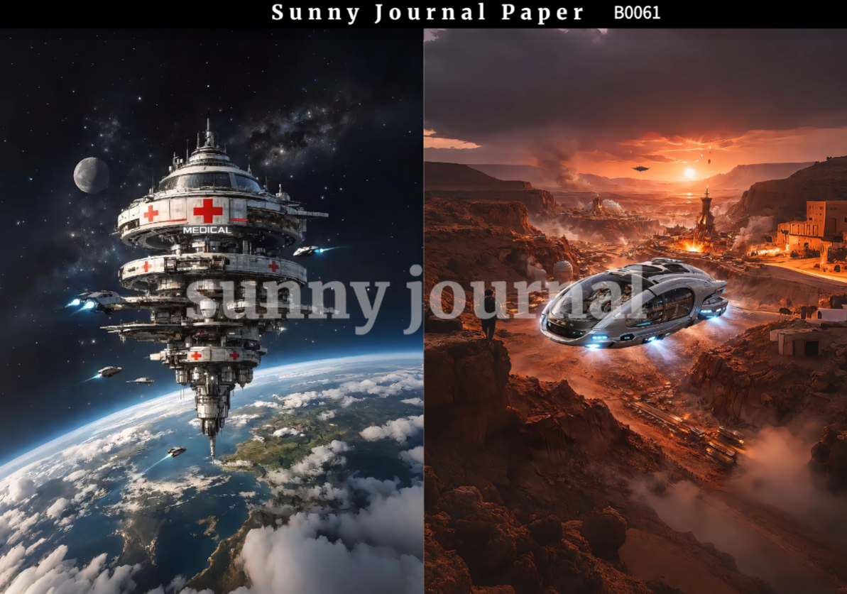 B0061-Second Planet, Outer Space, Cosmic Immigration Paper A5 paper 10pcs no repeat
