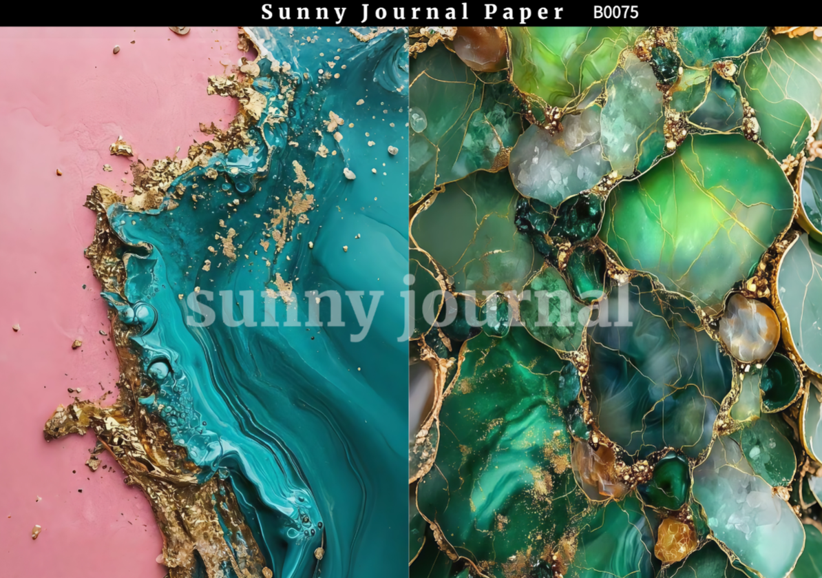 B0075-Marble Texture Paper A5 paper 10pcs no repeat
