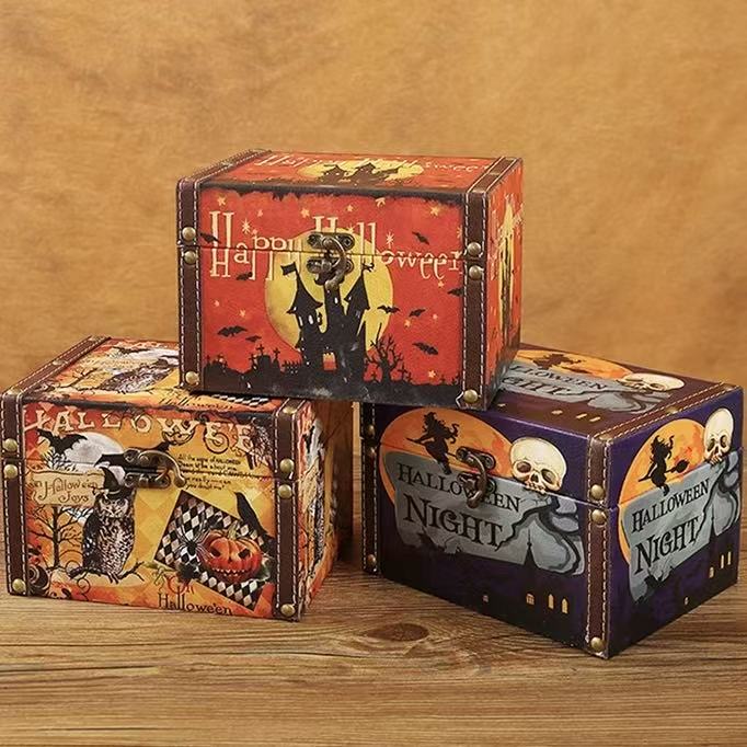 D0018 Halloween witch magic Wooden Box