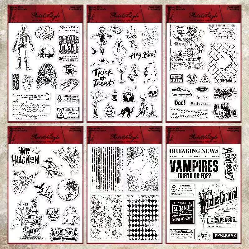 Creep Halloween Clear silicone Stamp