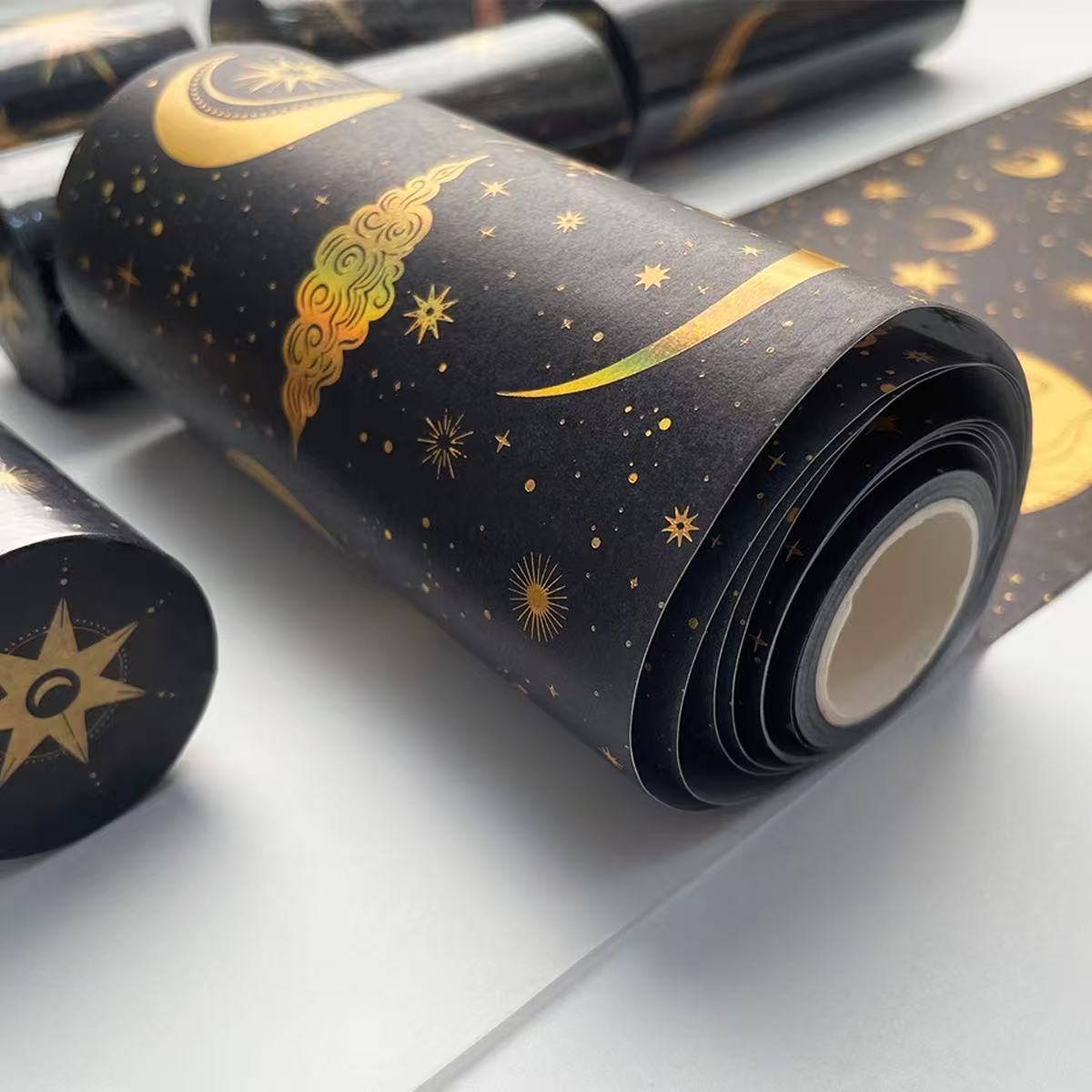 Washi Tape Zodiac Girl Iridescent Hot Foil Starry Sky with Release Liner Big Size 12*3.8CM