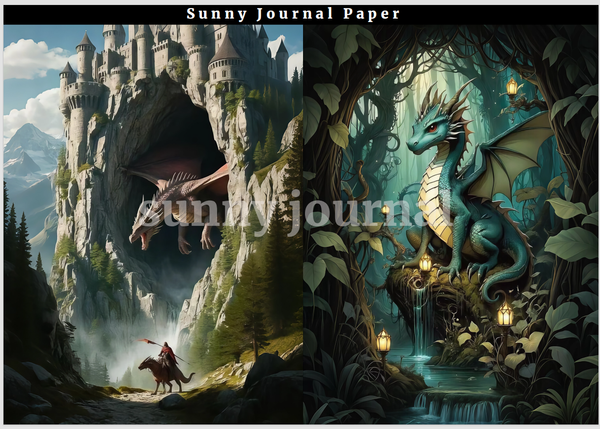 B0002-Dragon A5 Paper 10 pcs no repeat