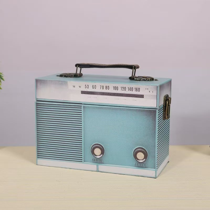 D0023 TV Radio Wooden Tape Boom Box