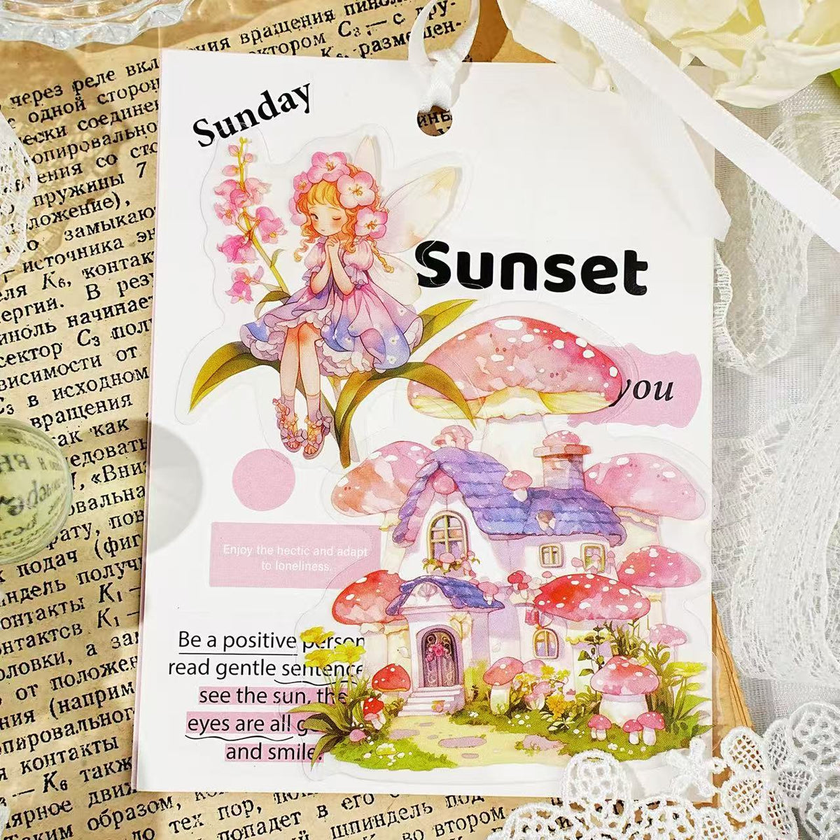 Flower Fairy PET Stickers 15 Sheets Per Pack
