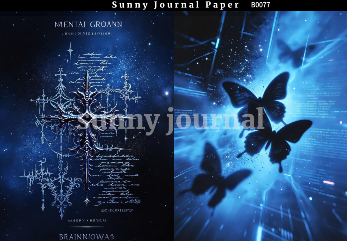 B0077- Klein Blue Y2K Aesthetic Ethereal Paper Paper A5 paper 10pcs no repeat