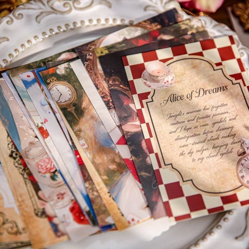 Limitied Edition Alice in Wonderland Postcard 30pcs Journal Gift Box