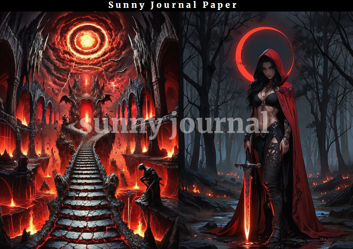 B0008-Gothic A5 Paper 10 pcs no repeat