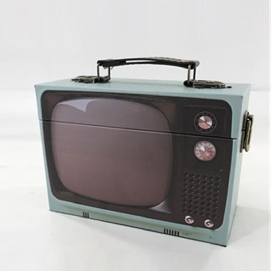 D0023 TV Radio Wooden Tape Boom Box