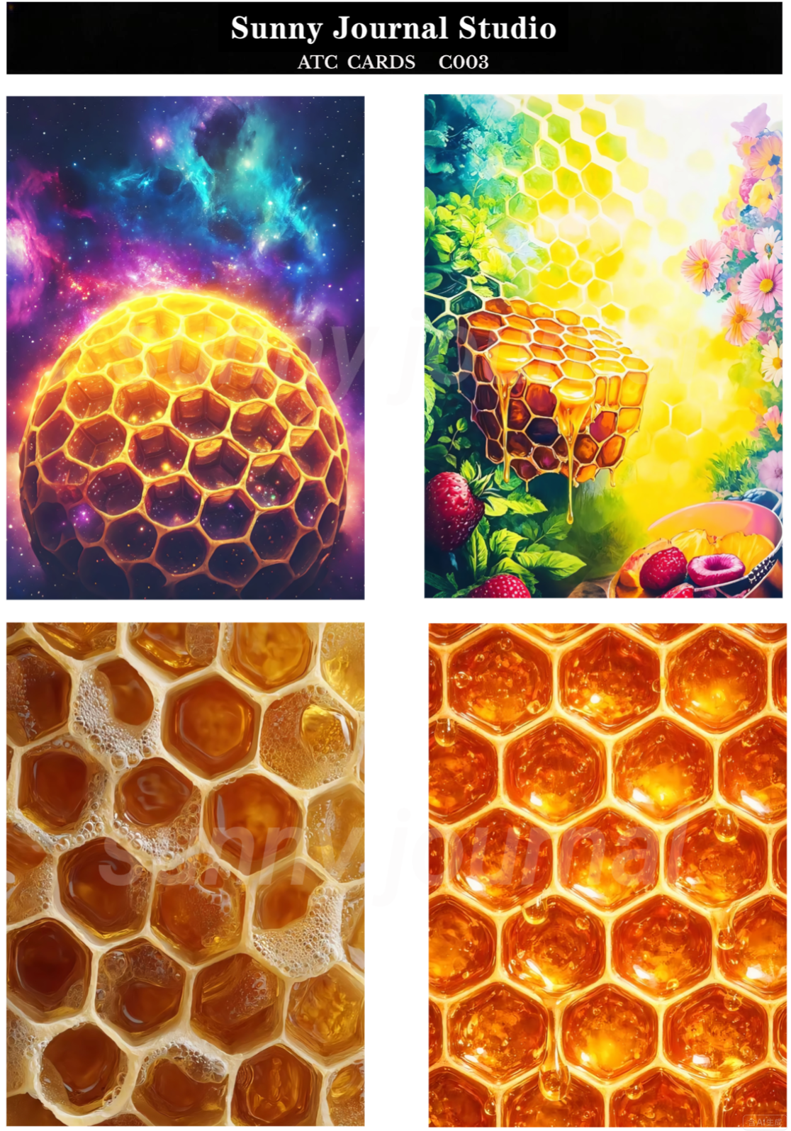 C003-Variety of Textures ATC Cards 20 iamges 300GSM Paper Card / Self-cut Required