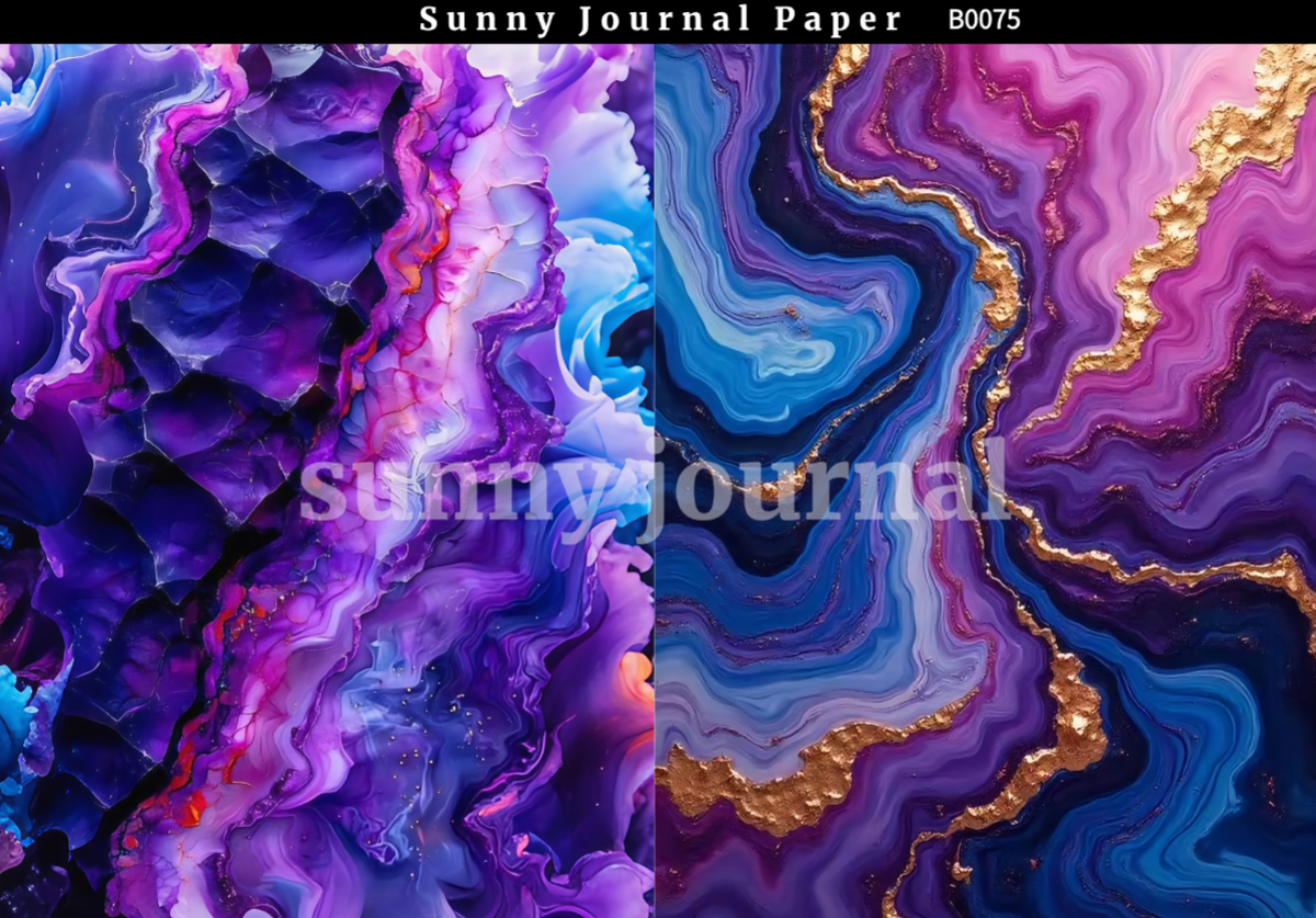 B0075-Marble Texture Paper A5 paper 10pcs no repeat