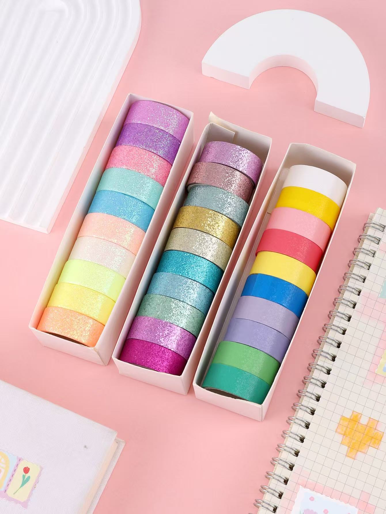 Washi Tape Set Colorful Glitter 6 rolls/10rolls/12rolls